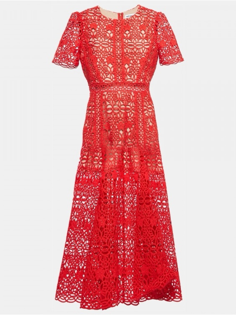 Self-Portrait
Guipure Lace Round-Neck Midi Dress